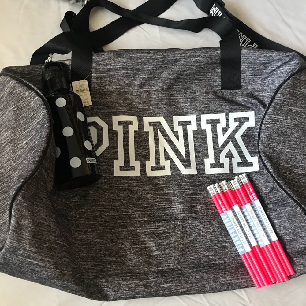 PINK Friday Duffel bag, Water bottle & Pencils set